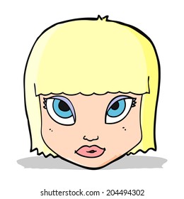 cartoon female face
