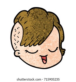 cara femenina de dibujos animados