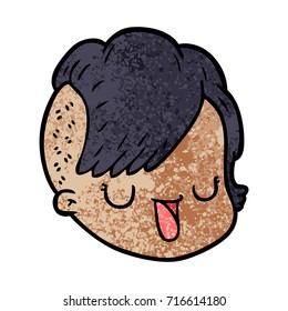 cara femenina de dibujos animados