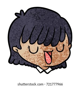 cartoon female face