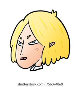 cara femenina de dibujos animados