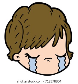 caricatura de mujeres llorando