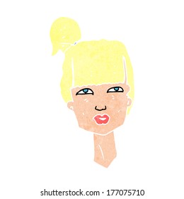 cartoon female head