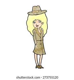 cartoon female spy