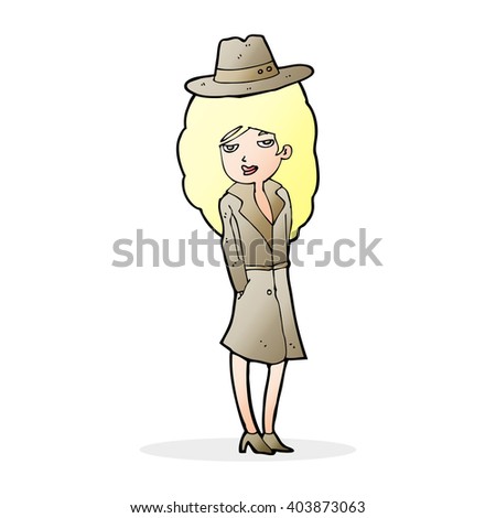 cartoon female spy