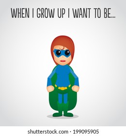 Cartoon Female Superhero 