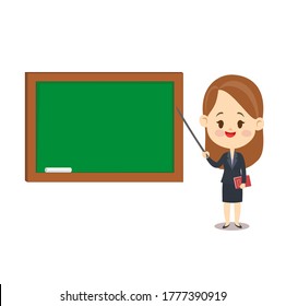 Cartoon Female Teacher character vector