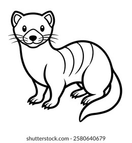 Cartoon Ferrets Vector Illustration Collection