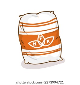 Cartoon Fertilizer for farming on Background.       