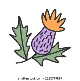 Cartoon field flower icon. Vector illustration