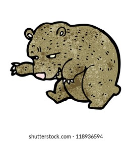 oso violento de caricatura