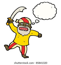 cartoon fierce pirate