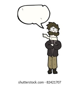 cartoon fighter pilot with speech bubble