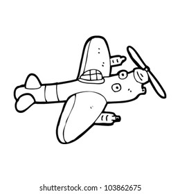 Cartoon-Kampfflugzeug