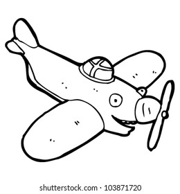 cartoon fighter plane
