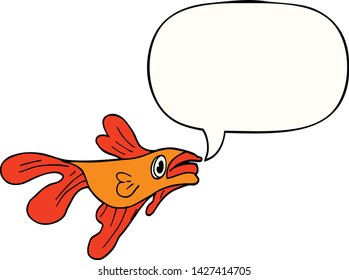 cartoon fighting fish with speech bubble