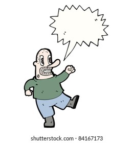 cartoon fighting man