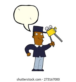 cartoon film maker with speech bubble