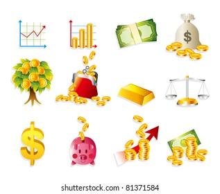 cartoon Finance & Money Icon set