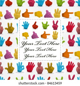 cartoon finger card
