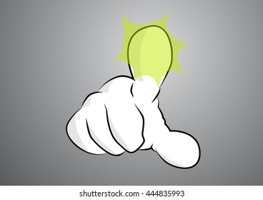 Cartoon Finger Click and Touch Screen