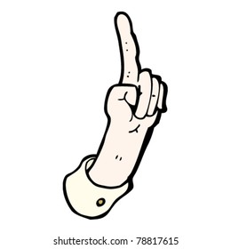 Pointing Hand Sign Cartoon Stock Vector (Royalty Free) 117444088 ...