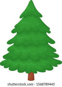 Cartoon Green Fir Tree On White Stock Vector (Royalty Free) 1019460751 ...