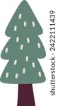 Cartoon Fir Tree Vector Illustration