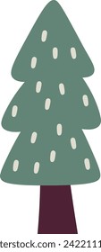 Cartoon Fir Tree Vector Illustration