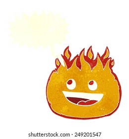 cartoon fire border with speech bubble