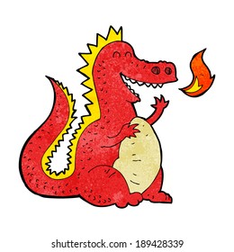 cartoon fire breathing dragon