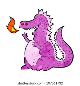 cartoon fire breathing dragon