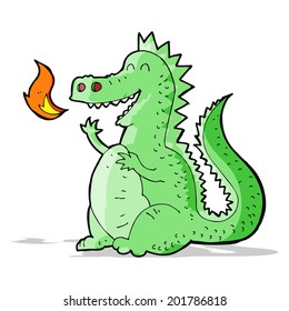 cartoon fire breathing dragon