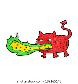 cartoon fire breathing imp