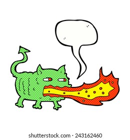 cartoon fire breathing monster