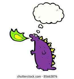 cartoon fire breathing monster