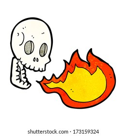 Cartoon-Feueratemskull