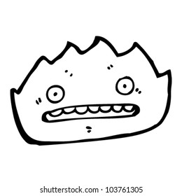 cartoon fire creature