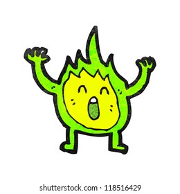cartoon fire creature