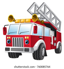 Cartoon Of Fire Department Truck