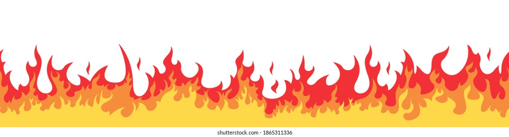 Fuego de caricaturas. La llama dispara un vector aislado. Fuego vectorial. Llamas de fuego. Señal de fuego. Elementos de llama sobre un fondo blanco. Ilustración del vector