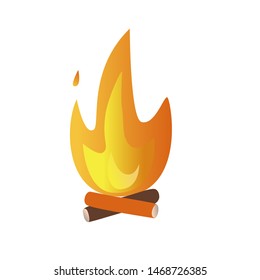 Cartoon fire flame icon set. Vector design.