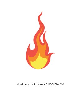 Cartoon fire flame, fire ignition with flame, hot fire explosion flame heat danger flames, red and orange flames Collection of hot flame elements, energy vector concept.vector illustration and icon