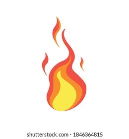 Cartoon fire flame, fire ignition with flame, hot fire explosion flame heat danger flames, red and orange flames Collection of hot flame elements, energy vector concept.vector illustration and icon