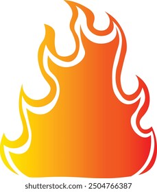 Cartoon Fire Flame Illustration. Isolated Vector Graphic.