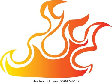 Cartoon Fire Flame Illustration. Isolated Vector Graphic.