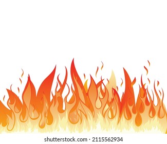 Cartoon Fire Flame Modern Light Effect Stock Vector (Royalty Free ...