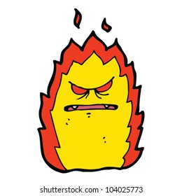 cartoon fire monster