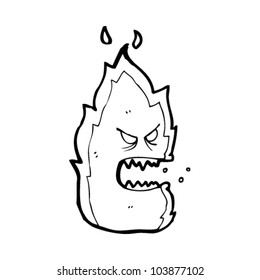 cartoon fire spirit