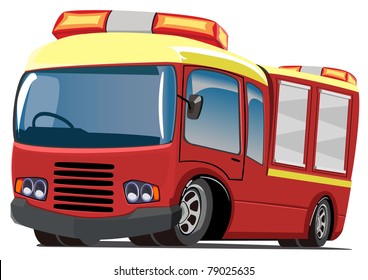 Cartoon firetruck